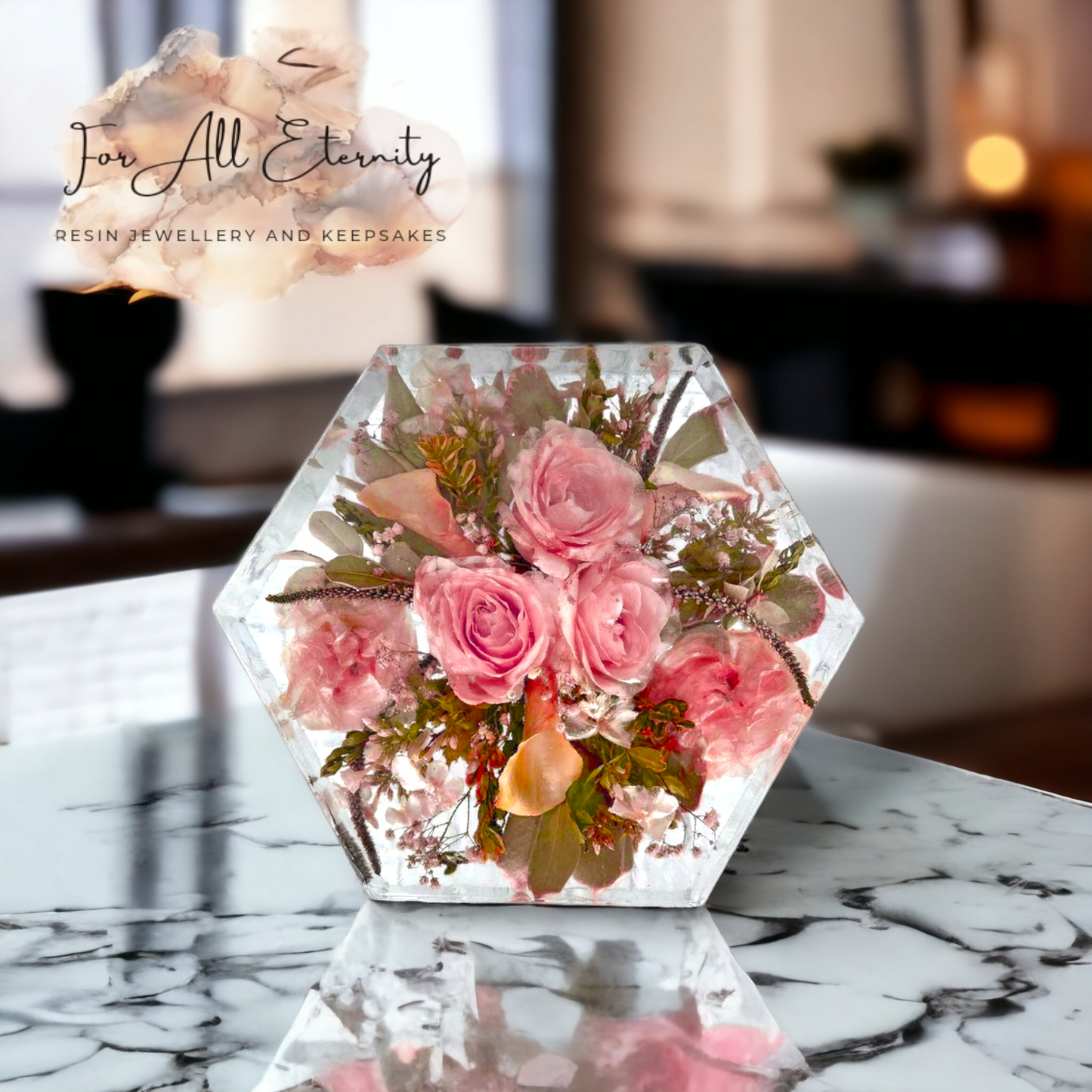 Hexagon Flower Resin Preservation