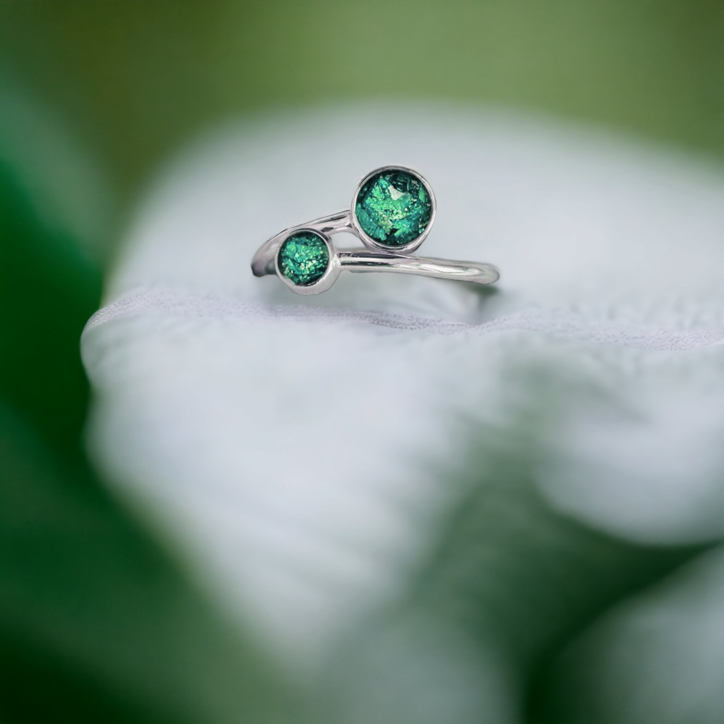 Adjustable Dainty Double Circle Ring