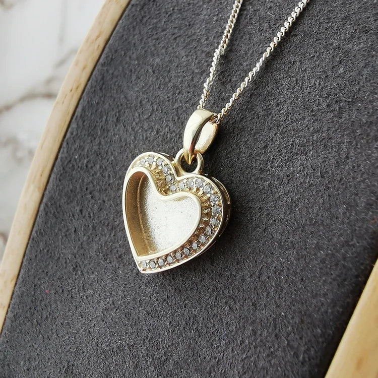Heart Pendant with Cubic Zirconia