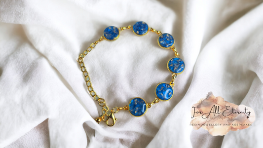 Golden Coloured 6 Inlay Bracelet