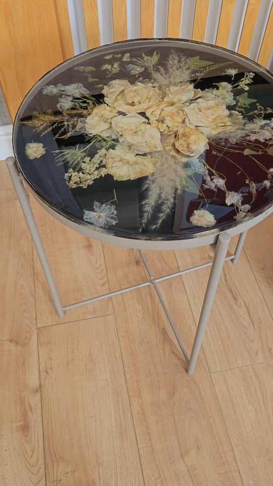 Floral Preservation Table, Wedding, Memorial, Special Occasion, Custom Keepsake