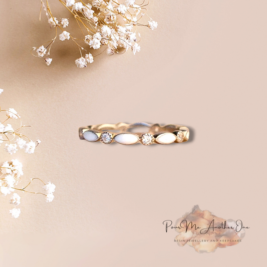 Breast Milk Eternity Ring With Cubic Zirconia